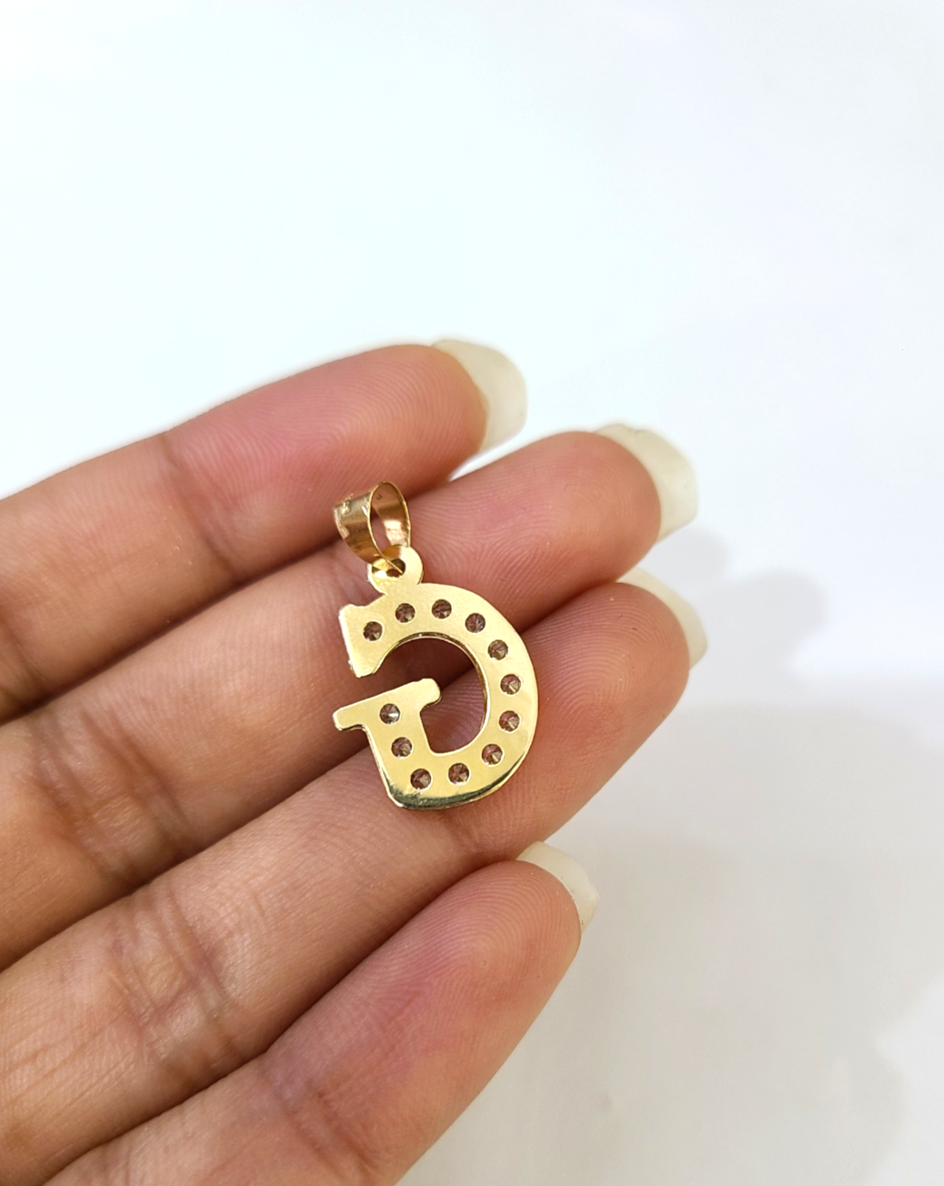 10k Gold Cuban Curb Chain Necklace G Initial Alphabet Pendant Charm 3mm Necklace