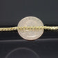 Real 10K Yellow Gold Palm Chain Necklace 3mm 20" Inches , 10kt gold, men's Women