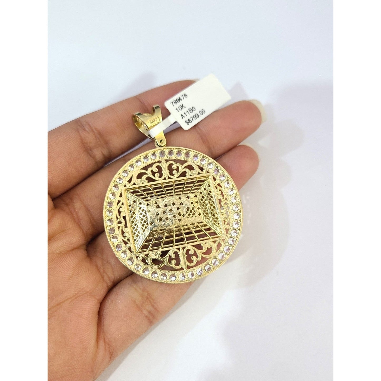 Real 10k Rope Chain Last Supper 7mm 20"-30" Necklace Pendant Set Gold Men