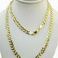 Real 14k Gold Chain Solid Cuban Curb Link Bracelet Necklace 3mm-10mm 7"-30" 14kt
