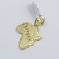 10k Yellow Gold Charm Africa Map Pendant Mens REAL 10KT With FREE SHIPPING