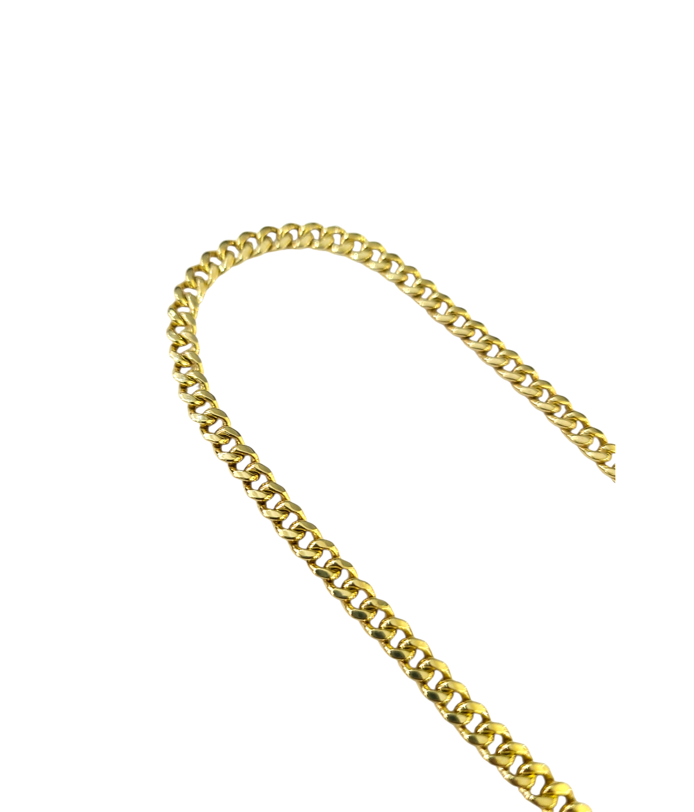 Real 10k Yellow Gold Necklace Miami Cuban Link Chain 18 Inch 2mm 10KT