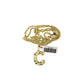 Real Gold 10k Miami Cuban Link Chain Pendant SET C Initial Charm Necklace 2.5mm