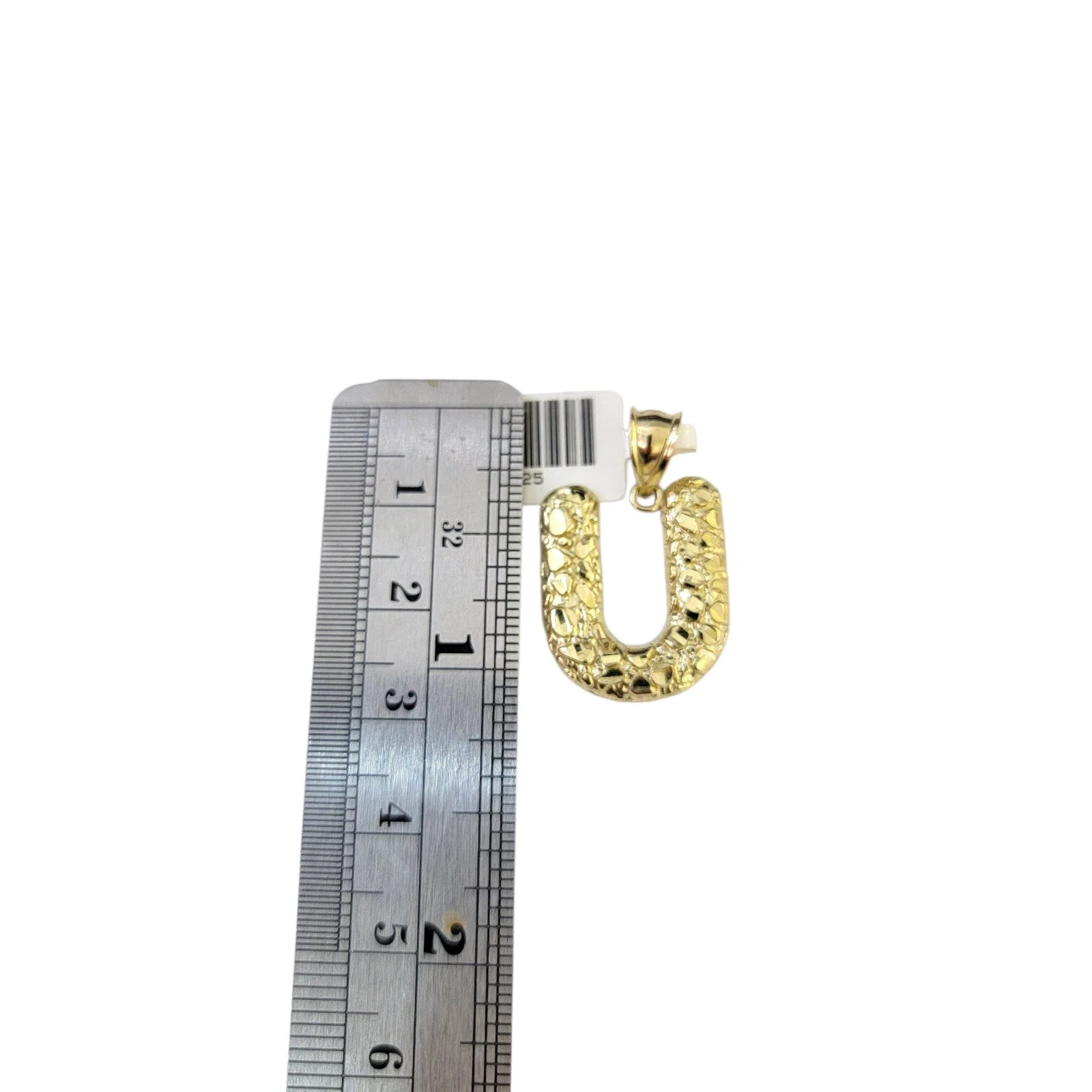 Real 10k Rope Chain U Initial Charm 3mm 18"-28" Necklace Nugget Set Pendant Gold