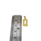 10K Yellow Gold Q Initial Charm Pendant Alphabet Real 10kt Men Women