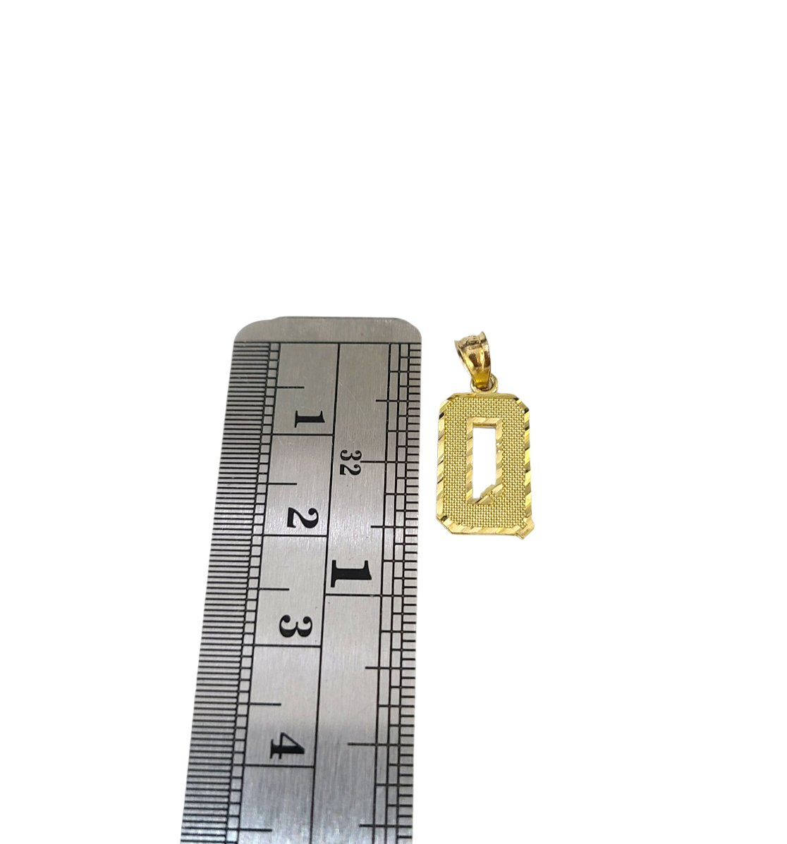 10K Yellow Gold Q Initial Charm Pendant Alphabet Real 10kt Men Women