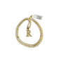 10k Gold Cuban Curb Chain Necklace R Initial Alphabet Pendant Charm 3mm Necklace