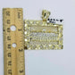 Real 10k Yellow Gold Mens Nugget Last supper pendant 2" Charm Diamond Cut ,Jesus