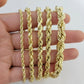 Solid 10k Yellow Gold Rope bracelet 7" 7.5" 8" 8.5" 9" Men Women 3mm- 9mm REAL