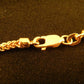 Real 10k Gold 24" inch Franco Chain necklace 1.5mm Rope cuban.