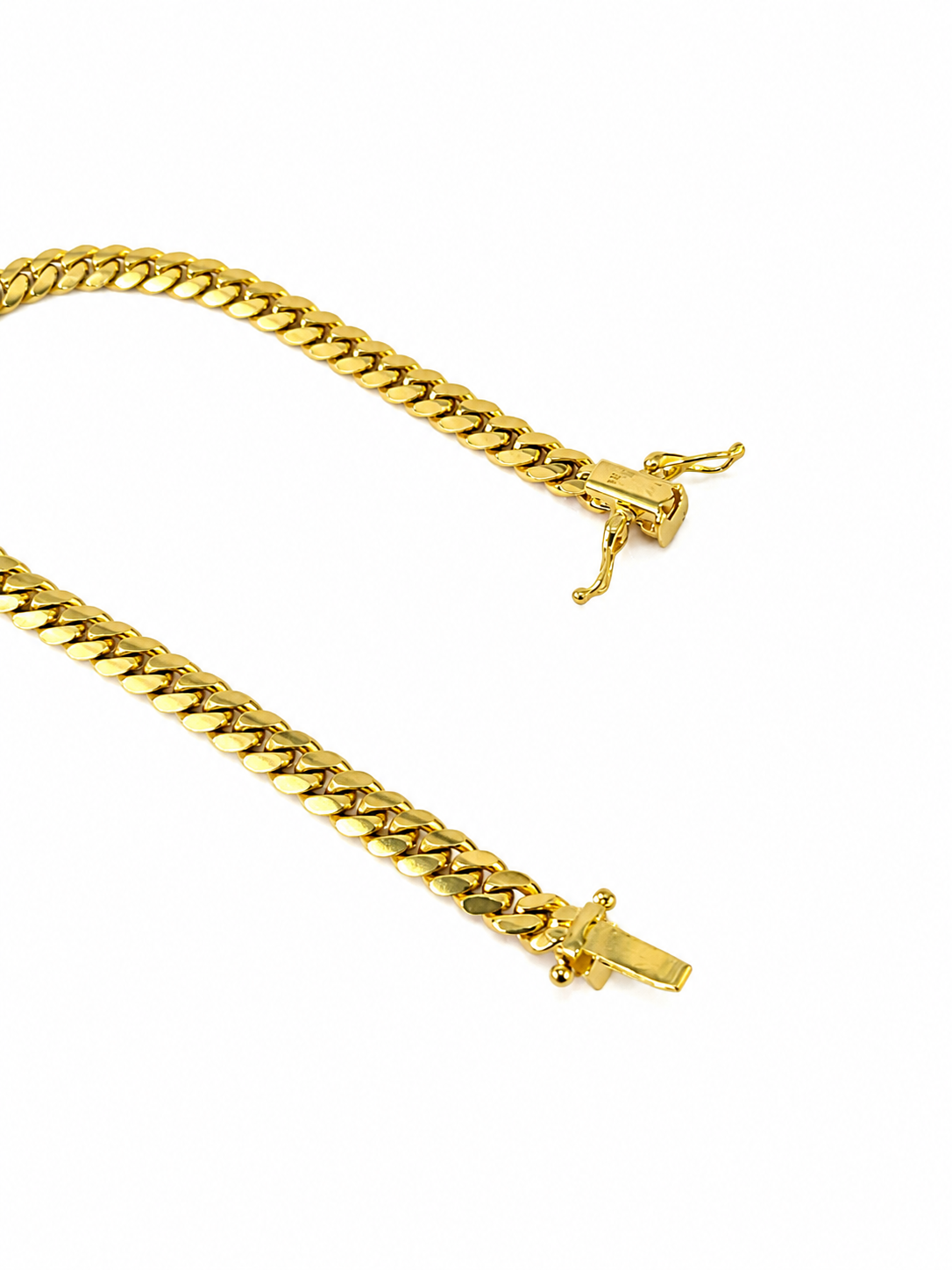 10k Real Solid Gold Miami Cuban Bracelet 4mm Link 7" inch Women Men