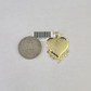 10k Gold dripping Heart Charm Pendant REAL 10kt Yellow Gold for ladies / women