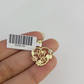 10k Sweet 15 Charm Trio Pendant Rose Yellow White Gold Women REAL