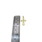 Real Gold 10k Chain Pendant SET Cross Charm Miami Cuban Link Necklace 2.5mm