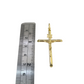 Real 10k Charm Pendant Christ Cross INRI Yellow Gold 10KT 2 inches