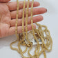 Real 14k Gold Chain Franco 3.5mm Necklace Diamond Cut 20" Short 14kt Yellow Gold