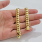 Solid 10k Gold Bracelet 8mm Miami Cuban Link 9" Inch Box Clasp SOLID LINKS, Mens