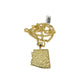 10K Yellow Gold Miami Cuban Link Chain Set Arizona Map Charm Pendant 4.5mm 18-28