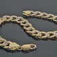 REAL 10K Yellow Gold Cuban Bracelet Diamond Cut 9" Inch 10mm Lobster Lock