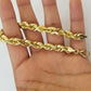 Solid Real 10K Yellow Gold Rope Bracelet 8" Inch 7mm , 10kt Real gold  men women