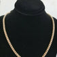 10k Gold Rose Gold Iced Bead Chain Men Women Diamond Cut Chain 24" 3.5mm Real
