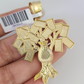 10k Money Tree Charm Pendant Men's REAL 10Kt Yellow Gold Genuine