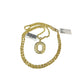 Real 10k Rope Chain O Initial Charm 3mm 18"-28" Necklace Nugget Set Pendant Gold