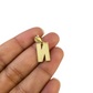 10K Yellow Gold N Initial Charm Pendant Alphabet Real 10kt Men Women