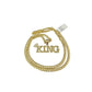 10K Yellow Gold Miami Cuban Link Chain Set KING Charm Pendant 4.5mm 18-28"