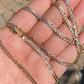 Solid 14k Diamond Cut Two Tone Gold Curb Cuban Link Chain 22" 4mm Necklace