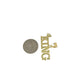 Real 10K Yellow Gold KING Crown Pendant Charm Mens Hip Hop Diamond Cut Style