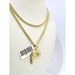 Real Gold 10k Chain Miami Cuban Link 2.5mm Necklace Pendant SET P Initial Charm