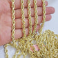 Real 14k Gold Rope chain 18 Inch 5mm Diamond Cuts 14kt Yellow Gold Men Women