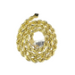 10K Yellow Gold Rope Chain Necklace 8mm 22 Inch REAL 10kt Diamond Cuts Men's