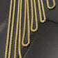 10k Yellow Gold 3mm Palm Chain Necklace 18"-30" Inch Mens ladies REAL 10KT GOLD