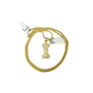 Real 10k Gold Franco Chain Pendant Necklace I Initial Charm SET 2.5mm 16"-26"
