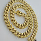 Real 14k Yellow Gold Chain Necklace 24 Inch 15mm  Miami Cuban Link Mens 14kt