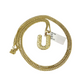 10k Real Gold Chain Miami Cuban Link 2.5mm U Initial Charm Necklace Pendant SET