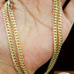 10k Yellow Gold 5mm Miami Cuban Chain Necklace 20 22 24 26 28 inch 10K Gold