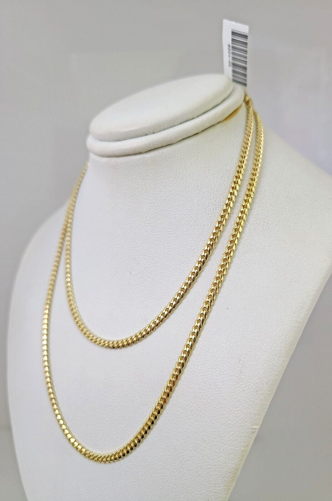 Real 10k Solid Miami Cuban Link Yellow Gold Chain 3mm Necklace 20 Inches Genuine