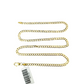 10k Yellow Gold Necklace Cuban Curb Chain 3mm 18"-28" inch 10kt