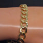 Men Real 10K Yellow Gold Cuban Link Bracelet 8 Inches 12.5 gm Rope Franco
