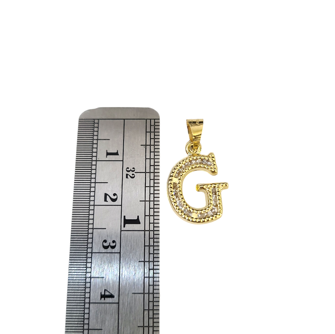 10k 2.5mm Rope Chain G Initial Alphabet Pendant 16"-28" Gold Set Charm Necklace