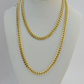 Solid 14k Yellow Gold chain 22 Inch Miami Cuban Necklace 4mm STRONG Links REAL