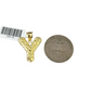 10k Gold Franco Chain Necklace SET 2.5mm 16"-26" Y Nugget Initial Charm Pendant