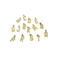 10K Real Yellow Gold Initial Letter Charm Pendant A–Z Alphabet Men Women