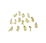 10K Real Yellow Gold Initial Letter Charm Pendant A–Z Alphabet Men Women