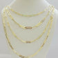 Real 10k Yellow Gold 4mm Paperclip Chain Cable Link Necklace 16"-24" Inch Hollow