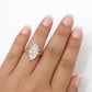 14k Yellow Gold Diamond Oval Ring LAB Created Wedding Engagement Ladies Women