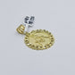 10K Yellow Gold Masonic Mason Charm Pendant Miami Cuban Design Diamond Cut 1.5"